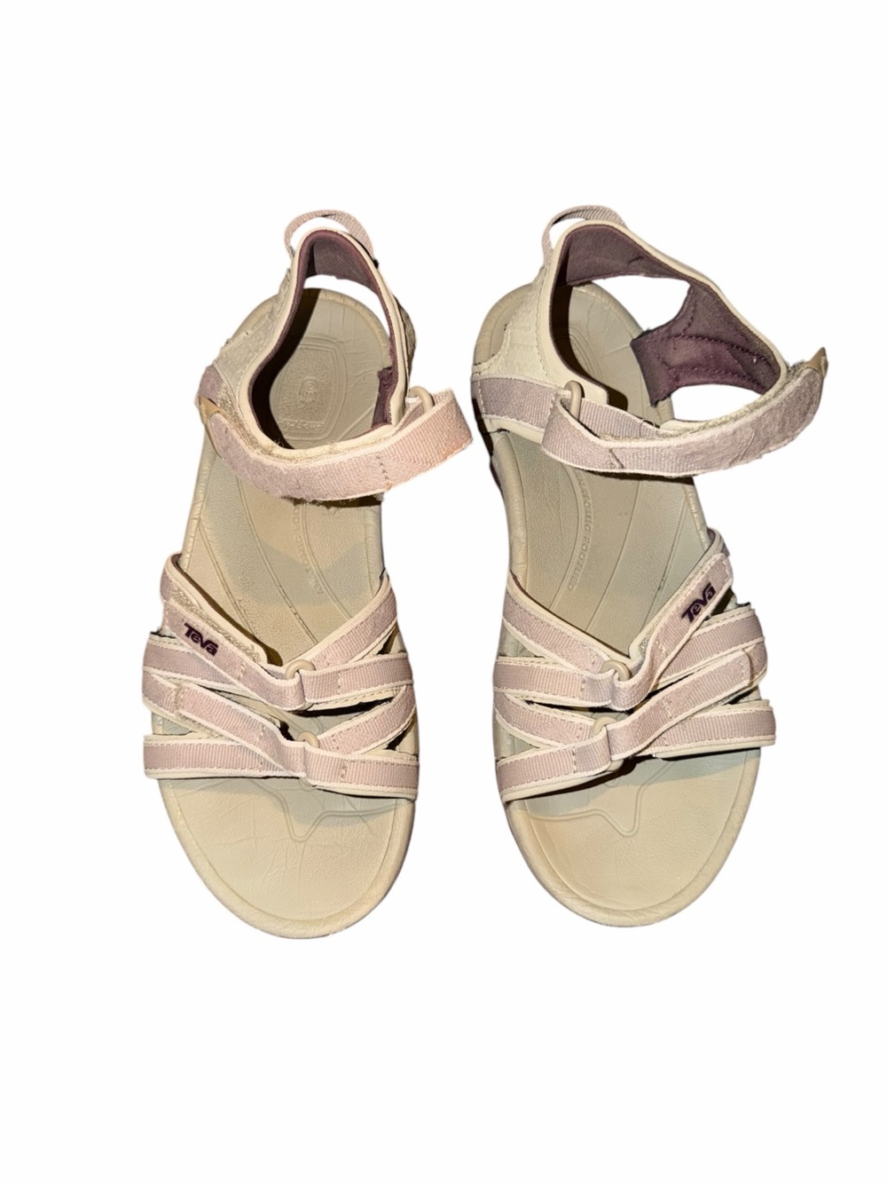 Teva Tirra Women’s Sport Sandals Size 8 Beige Pink Adjustable Straps